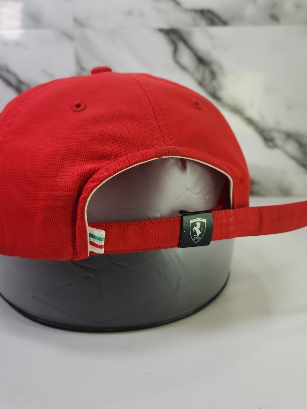 Ferrari Red Quilted Baseball Cap - Men’s Accessory Adjutable - Picture 4 of 7